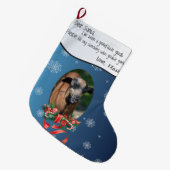 HINZUFÜGEN SIE IHR ZIEGEN Foto und Name Sehr geehr Großer Weihnachtsstrumpf (Vorderansicht (hängend))