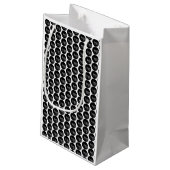 HINZUFÜGEN SIE IHRE EIGENE LOGO-WIEDERHOLENDE PATT KLEINE GESCHENKTÜTE (Rückseite Schrägansicht)