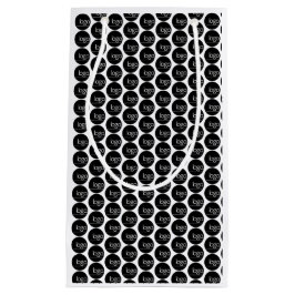 HINZUFÜGEN SIE IHRE EIGENE LOGO-WIEDERHOLENDE PATT KLEINE GESCHENKTÜTE