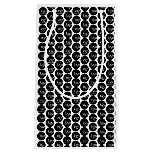 HINZUFÜGEN SIE IHRE EIGENE LOGO-WIEDERHOLENDE PATT KLEINE GESCHENKTÜTE (Vorderseite)