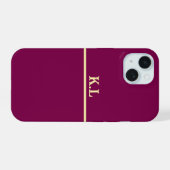 HINZUFÜGEN SIE IHRE EIGENEN INITIALEN iPhone 15 HÜLLE (Rückseite (Horizontal))
