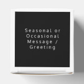 HINZUFÜGEN SIE IHRE EIGENEN LOGO WEISS, SCHWARZGES GESCHENKSCHACHTEL (Oben)