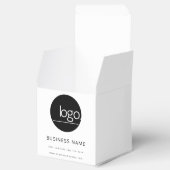 HINZUFÜGEN SIE IHRE EIGENEN LOGO WEISS, SCHWARZGES GESCHENKSCHACHTEL (Geöffnet)