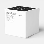 HINZUFÜGEN SIE IHRE EIGENEN LOGO WEISS, SCHWARZGES GESCHENKSCHACHTEL (Rückseite)