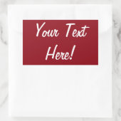 HINZUFÜGEN SIE IHRE EIGENEN TEXT-Aufkleber Rechteckiger Aufkleber (Tasche)