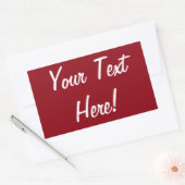 HINZUFÜGEN SIE IHRE EIGENEN TEXT-Aufkleber Rechteckiger Aufkleber (Umschlag)