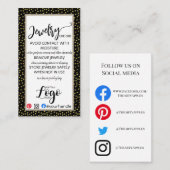 HINZUFÜGEN SIE IHRE LOGO Schmuck CARE CARDS kleine Visitenkarte (Vorne/Hinten)