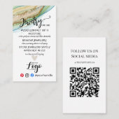 HINZUFÜGEN SIE IHRE LOGO Schmuck CARE CARDS UK Visitenkarte (Vorne/Hinten)