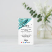 HINZUFÜGEN SIE IHRE LOGO Schmuck CARE CARDS UK Visitenkarte (Stehend Vorderseite)