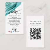 HINZUFÜGEN SIE IHRE LOGO Schmuck CARE CARDS UK Visitenkarte (Vorne/Hinten)