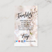 HINZUFÜGEN SIE IHRE LOGO-Tumbler CARE Vinyl rosa B Visitenkarte (Vorderseite)