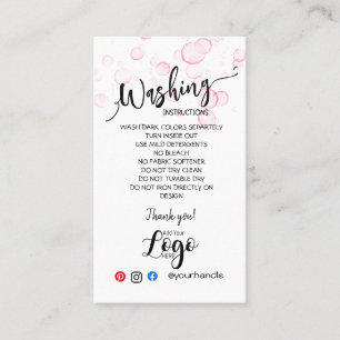 HINZUFÜGEN SIE IHRE LOGO-WÄSCHANWEISE PFLANZENKA VISITENKARTE