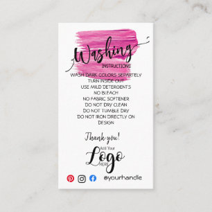 HINZUFÜGEN SIE IHRE LOGO-WÄSCHANWEISE PFLANZENKA VISITENKARTE