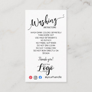 HINZUFÜGEN SIE IHRE LOGO-WÄSCHANWEISE PFLANZENKA VISITENKARTE