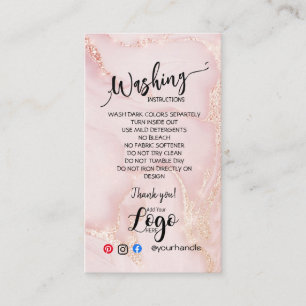 HINZUFÜGEN SIE IHRE LOGO-WÄSCHANWEISE PFLANZENKART VISITENKARTE