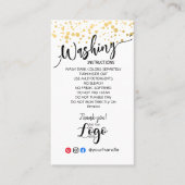 HINZUFÜGEN SIE IHRE LOGO-WÄSCHANWEISE PFLANZENKART VISITENKARTE (Vorderseite)