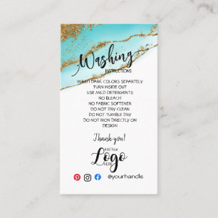 HINZUFÜGEN SIE IHRE LOGO-WÄSCHANWEISE PFLANZENKART VISITENKARTE