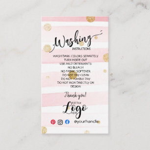 HINZUFÜGEN SIE IHRE LOGO-WÄSCHANWEISE PFLANZENKART VISITENKARTE