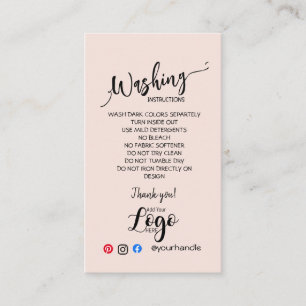 HINZUFÜGEN SIE IHRE LOGO-WÄSCHANWEISE PFLANZENKART VISITENKARTE