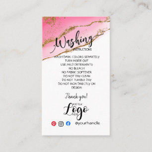 HINZUFÜGEN SIE IHRE LOGO-WÄSCHANWEISE PFLANZENKART VISITENKARTE