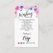 HINZUFÜGEN SIE IHRE LOGO-WÄSCHANWEISE PFLANZENKART VISITENKARTE (Vorderseite)