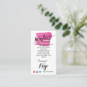 HINZUFÜGEN SIE IHRE LOGO-WÄSCHANWEISE PFLANZENKART VISITENKARTE (Stehend Vorderseite)