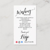 HINZUFÜGEN SIE IHRE LOGO-WÄSCHANWEISE PFLANZENKART VISITENKARTE (Vorderseite)