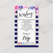 HINZUFÜGEN SIE IHRE LOGO-WÄSCHANWEISE PFLANZENKART VISITENKARTE (Vorderseite)