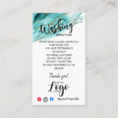 HINZUFÜGEN SIE IHRE LOGO-WÄSCHANWEISE PFLANZENKART VISITENKARTE (Vorderseite)