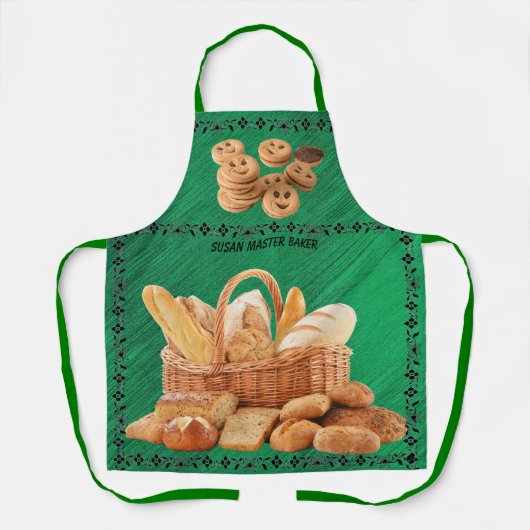 HINZUFÜGEN SIE IHRE NAME-MASTER-BAKER-All-Over-Pri Schürze (Vorderseite)
