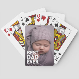 HINZUFÜGEN SIE IHREN FOTO Besten Vater je Spielkarten