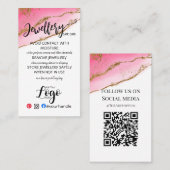 HINZUFÜGEN SIE IHREN LOGO Schmuck CARE CARDS klein Visitenkarte (Vorne/Hinten)