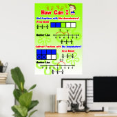 Hinzufügen/Subtraktion von Fractions wie Denominat Poster (Heimbüro)