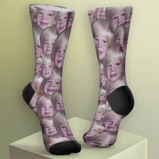 Hinzufügen von 1 schwebendem Kopf-Foto über das ge Socken