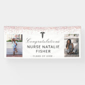 Hinzufügen von 2 Foto Script Glückwunsch Nurse Gra Banner (Horizontal)