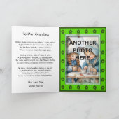 Hinzufügen von 2 Fotos in grünen Rahmen für Großmu Karte (Innenseite)