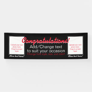 Hinzufügen von 2 Fotos individuell anpassbare Bann Banner