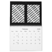 Hinzufügen von 34 Fotos in einem Kalenderrot Kalender (Feb 2026)