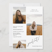 Hinzufügen von 3 Foto Moderne Script Abschluss Ein Einladung (Vorderseite)