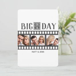 Hinzufügen von 3 Fotos Spaß Film Hochzeit Einladun Einladung