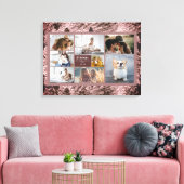 Hinzufügen von 8 Fotos Rose Gold Textur Blumenmust Leinwanddruck (Insitu (Wohnzimmer))