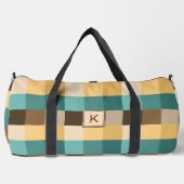 Hinzufügen von Abstrakten Anfangsquadraten, Retro- Duffle Bag (Vorderseite)