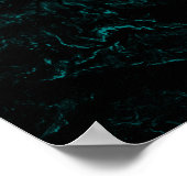 Hinzufügen von Aquamarinem, schwarzen und hellen T Poster (Ecke)