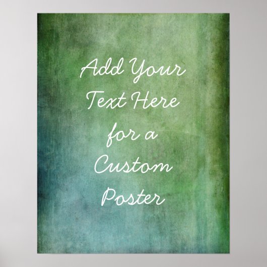 Hinzufügen von Aquamarinem und grünem Text Poster (Vorne)