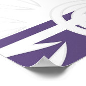 Hinzufügen von benutzerdefinierten Stripes-Blume L Poster (Ecke)