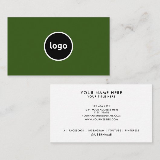 Hinzufügen von Beruflichen Firmenkarten für Ihr Lo Visitenkarte (Vorne/Hinten)