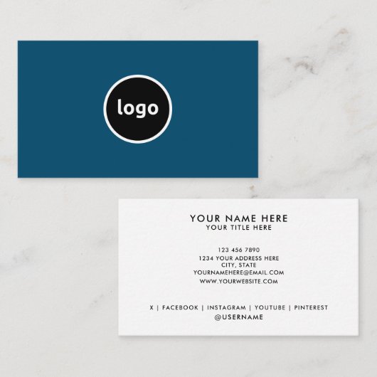 Hinzufügen von Beruflichen Firmenkarten für Ihr Lo Visitenkarte (Vorne/Hinten)