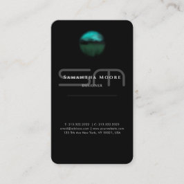 Hinzufügen von Beruflichen Schwarz-Weiß-Monogramme Visitenkarte