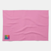 Hinzufügen von Bild- oder Logo-Text Elegante rosa  Geschirrtuch (Horizontal)
