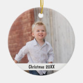 Hinzufügen von Bildern und Text zu einem CHRISTMAS Keramik Ornament (Vorne)